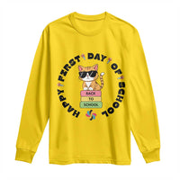 Cat Happy First Day Of School Long Sleeve Shirt Back To School Gift For Kids - Wonder Print Shop