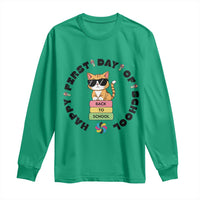 Cat Happy First Day Of School Long Sleeve Shirt Back To School Gift For Kids - Wonder Print Shop