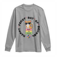 Cat Happy First Day Of School Long Sleeve Shirt Back To School Gift For Kids - Wonder Print Shop