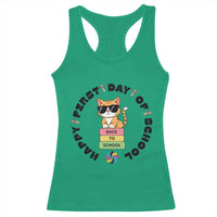 Cat Happy First Day Of School Racerback Tank Top Back To School Gift For Kids - Wonder Print Shop