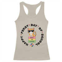 Cat Happy First Day Of School Racerback Tank Top Back To School Gift For Kids - Wonder Print Shop