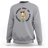 Cat Happy First Day Of School Sweatshirt Back To School Gift For Kids - Wonder Print Shop
