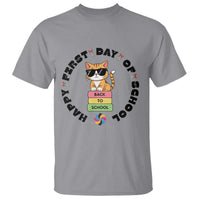 Cat Happy First Day Of School T Shirt Back To School Gift For Kids - Wonder Print Shop
