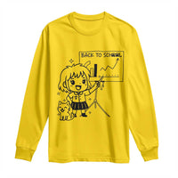 Back To school Long Sleeve Shirt Funny Teacher Teaching Cat Lover Gift - Wonder Print Shop