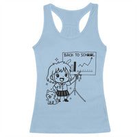 Back To school Racerback Tank Top Funny Teacher Teaching Cat Lover Gift - Wonder Print Shop