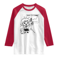 Back To school Raglan Shirt Funny Teacher Teaching Cat Lover Gift - Wonder Print Shop