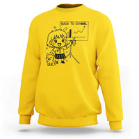 Back To school Sweatshirt Funny Teacher Teaching Cat Lover Gift - Wonder Print Shop