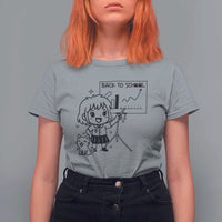 Back To school T Shirt For Women Funny Teacher Teaching Cat Lover Gift - Wonder Print Shop