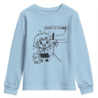 Back To school Youth Sweatshirt Funny Teacher Teaching Cat Lover Gift - Wonder Print Shop