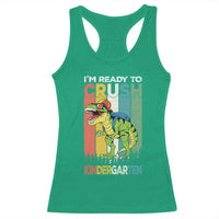 Funny Dinosaur Im Ready To Crush Kindergarten Gift Racerback Tank Top - Wonder Print Shop