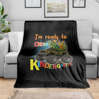 Im Ready To Crush Kindergarten Throw Blanket Dinosaur Driving Truck Gift - Wonder Print Shop