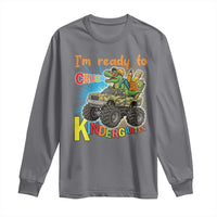 Im Ready To Crush Kindergarten Long Sleeve Shirt Dinosaur Driving Truck Gift - Wonder Print Shop