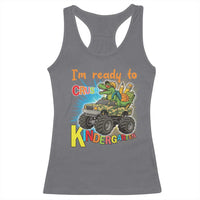 Im Ready To Crush Kindergarten Racerback Tank Top Dinosaur Driving Truck Gift - Wonder Print Shop