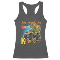 Im Ready To Crush Kindergarten Racerback Tank Top Dinosaur Driving Truck Gift - Wonder Print Shop