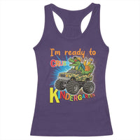 Im Ready To Crush Kindergarten Racerback Tank Top Dinosaur Driving Truck Gift - Wonder Print Shop