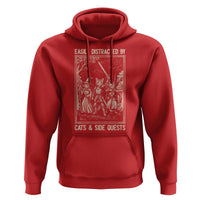 Easily Distracted By Cats And Side Quests Hoodie Vintage Gaming Cat Lover Gift
