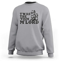 Twas The Tism Funny Medieval Knight Cat Sweatshirt Armor Meme Fantasy Gift