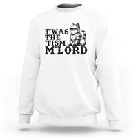 Twas The Tism Funny Medieval Knight Cat Sweatshirt Armor Meme Fantasy Gift