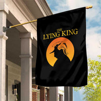 Funny The Lying King Long Nose Silhouette Garden Flag Vintage Political Satire Statement Gift