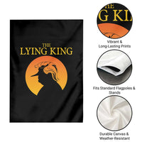 Funny The Lying King Long Nose Silhouette Garden Flag Vintage Political Satire Statement Gift