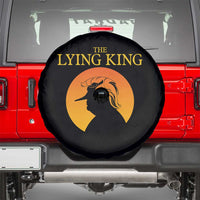 Funny The Lying King Long Nose Silhouette Spare Tire Cover Vintage Political Satire Statement Gift