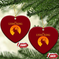 Funny The Lying King Long Nose Silhouette Ceramic Ornament Vintage Political Satire Statement Gift