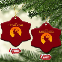 Funny The Lying King Long Nose Silhouette Ceramic Ornament Vintage Political Satire Statement Gift
