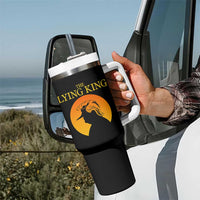 Funny The Lying King Long Nose Silhouette Tumbler With Handle Vintage Political Satire Statement Gift