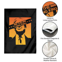 The Lying King Political Satire Garden Flag Funny Bold Sarcastic Statement Gift