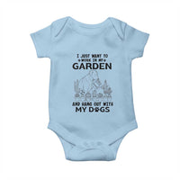 I Just Want To Garden And Hangout With My Dog Baby Onesie Gardener Gift - Wonder Print Shop
