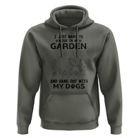 I Just Want To Garden And Hangout With My Dog Hoodie Gardener Gift - Wonder Print Shop