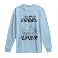 I Just Want To Garden And Hangout With My Dog Long Sleeve Shirt Gardener Gift - Wonder Print Shop