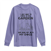 I Just Want To Garden And Hangout With My Dog Long Sleeve Shirt Gardener Gift - Wonder Print Shop