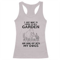 I Just Want To Garden And Hangout With My Dog Racerback Tank Top Gardener Gift - Wonder Print Shop