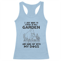 I Just Want To Garden And Hangout With My Dog Racerback Tank Top Gardener Gift - Wonder Print Shop