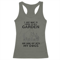 I Just Want To Garden And Hangout With My Dog Racerback Tank Top Gardener Gift - Wonder Print Shop