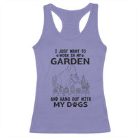 I Just Want To Garden And Hangout With My Dog Racerback Tank Top Gardener Gift - Wonder Print Shop