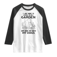 I Just Want To Garden And Hangout With My Dog Raglan Shirt Gardener Gift - Wonder Print Shop