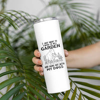 I Just Want To Garden And Hangout With My Dog Skinny Tumbler Gardener Gift - Wonder Print Shop