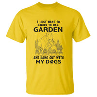I Just Want To Garden And Hangout With My Dog T Shirt Gardener Gift - Wonder Print Shop