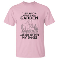I Just Want To Garden And Hangout With My Dog T Shirt Gardener Gift - Wonder Print Shop