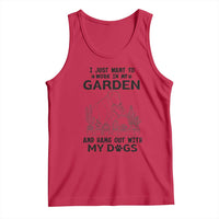 I Just Want To Garden And Hangout With My Dog Tank Top Gardener Gift - Wonder Print Shop