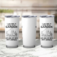 I Just Want To Garden And Hangout With My Dog Tumbler Cup Gardener Gift - Wonder Print Shop