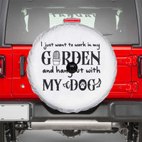 Gardener Dog Lover Gift Spare Tire Cover I Just Want To Garden And Hangout With My Dog - Wonder Print Shop