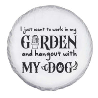 Gardener Dog Lover Gift Spare Tire Cover I Just Want To Garden And Hangout With My Dog - Wonder Print Shop