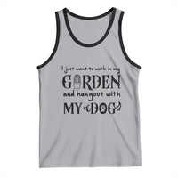 Gardener Dog Lover Gift Tank Top I Just Want To Garden And Hangout With My Dog - Wonder Print Shop