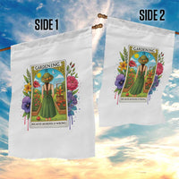 Funny Gardening Because Murder Is Wrong Garden Flag Garden Girl Floral Tarot Graphic - Wonder Print Shop