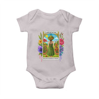 Funny Gardening Because Murder Is Wrong Baby Onesie Garden Girl Floral Tarot Graphic - Wonder Print Shop