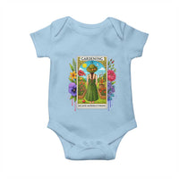Funny Gardening Because Murder Is Wrong Baby Onesie Garden Girl Floral Tarot Graphic - Wonder Print Shop
