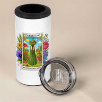 Funny Gardening Because Murder Is Wrong 4 in 1 Can Cooler Tumbler Garden Girl Floral Tarot Graphic - Wonder Print Shop